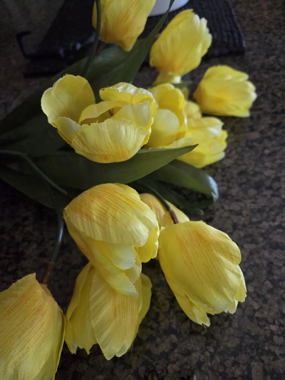 Bundle Artificial Mixed Floral Bouquet - Blue, Yellow, Orange